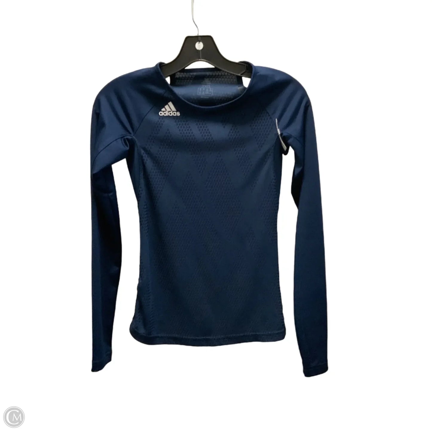 Athletic Top Long Sleeve Crewneck By Adidas In Blue, Size: Xs