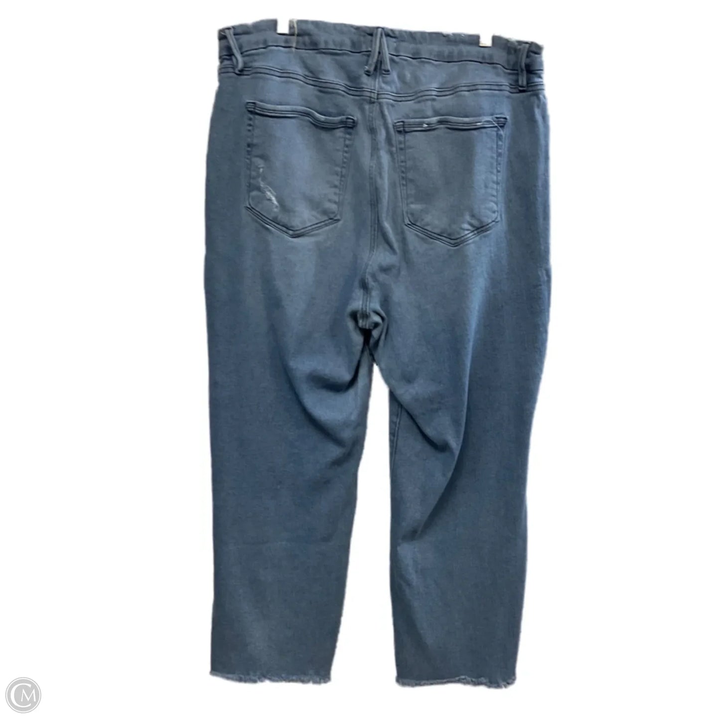 Jeans Straight By Good American In Blue Denim, Size: 20