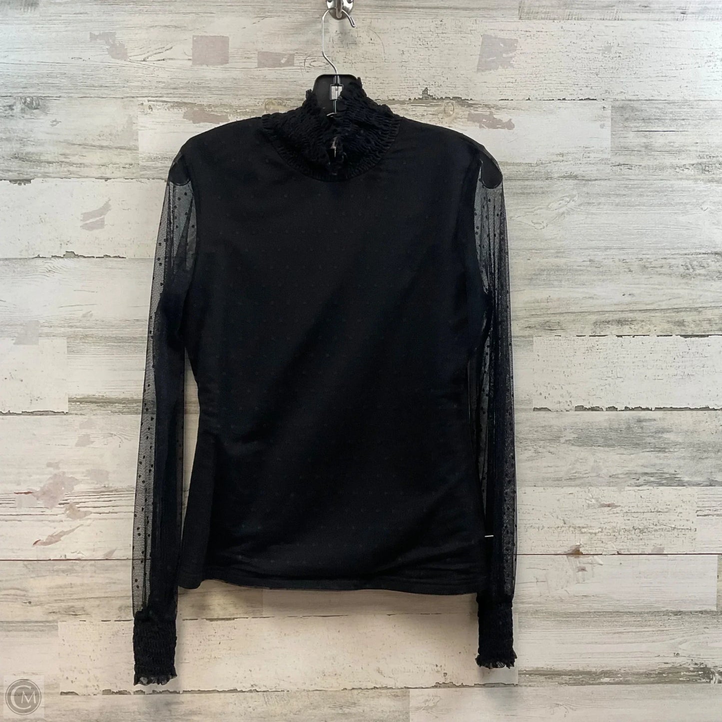 Blouse Long Sleeve By Pink Lily In Black, Size: M