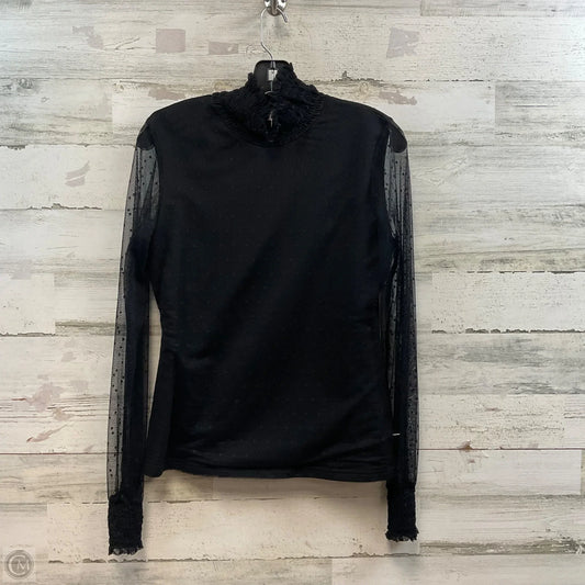 Blouse Long Sleeve By Pink Lily In Black, Size: M