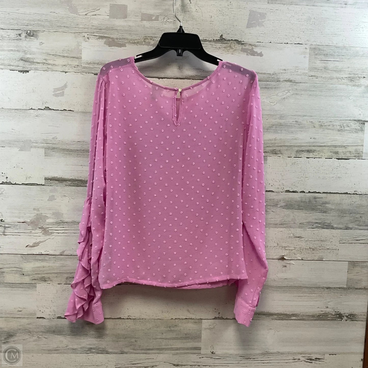 Blouse Long Sleeve By A New Day In Pink, Size: L