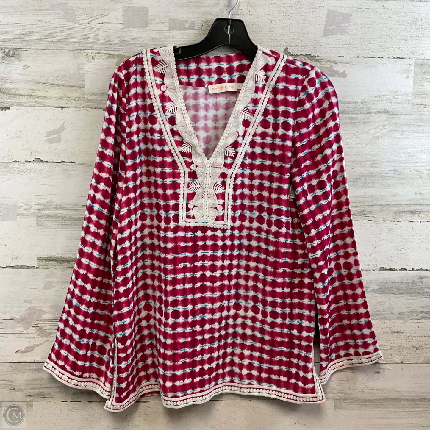 Blouse Designer By Tory Burch In Red, Size: XS