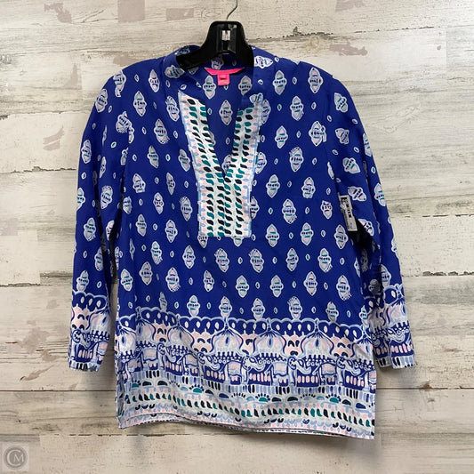 Top 3/4 Sleeve By Lilly Pulitzer In Blue, Size: Xs