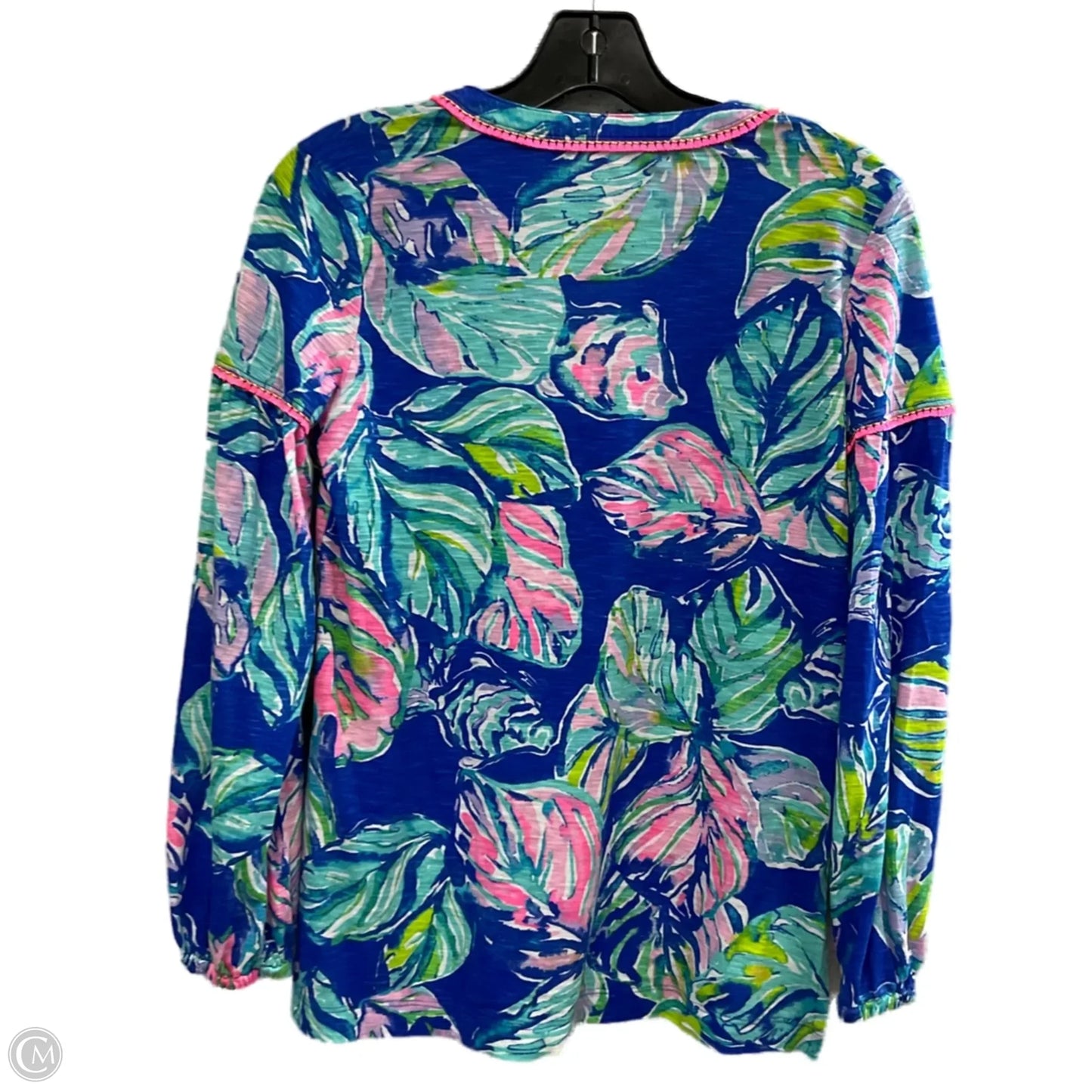 Top Long Sleeve By Lilly Pulitzer In Blue & Green, Size: Xxs
