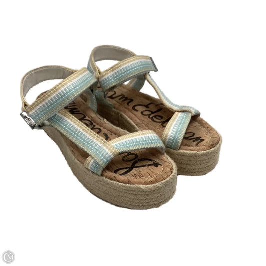 Sandals Heels Platform By Sam Edelman In Blue, Size: 8