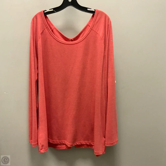 Athletic Top Long Sleeve Crewneck By Ascend In Red, Size: Xxl