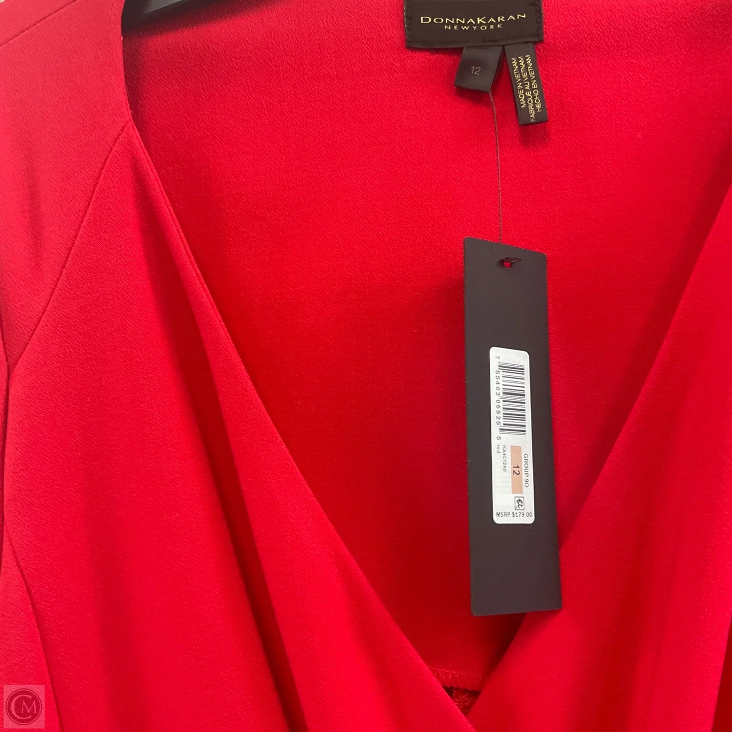 Dress Casual Midi By Donna Karan In Red, Size: L