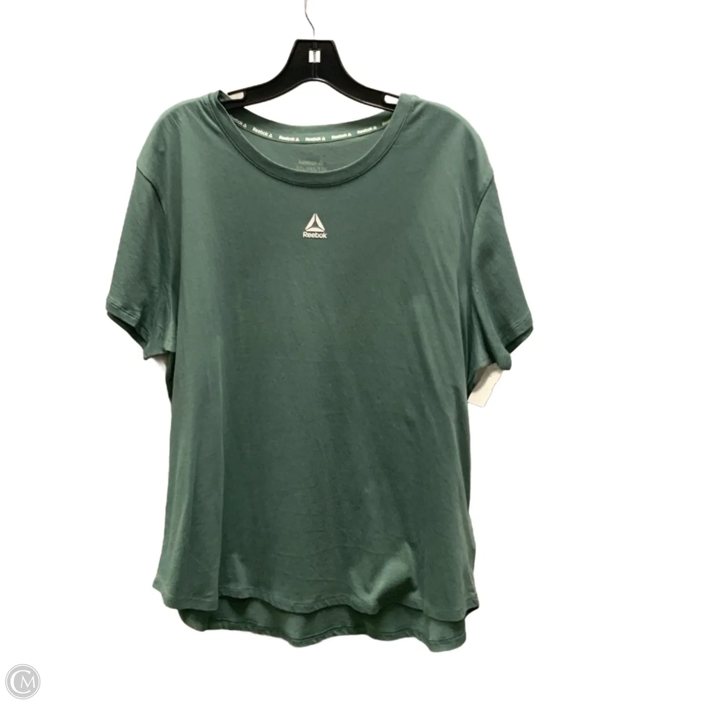 Athletic Top Short Sleeve By Reebok In Green, Size: Xxl