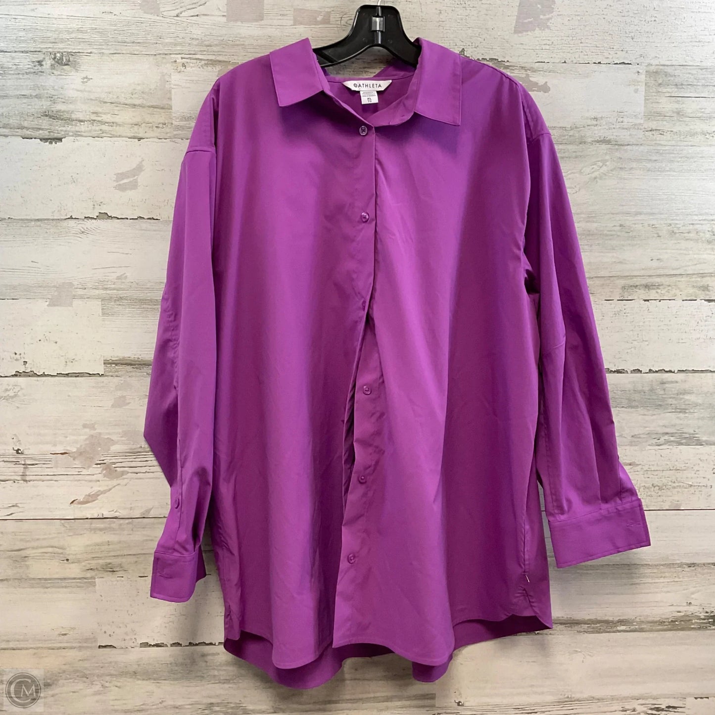Blouse Long Sleeve By Athleta In Purple, Size: Xl