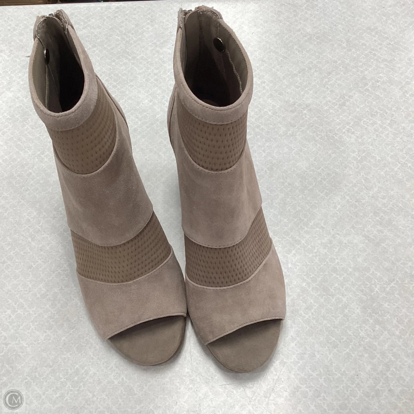 Sandals Heels Block By Reba In Tan, Size: 8