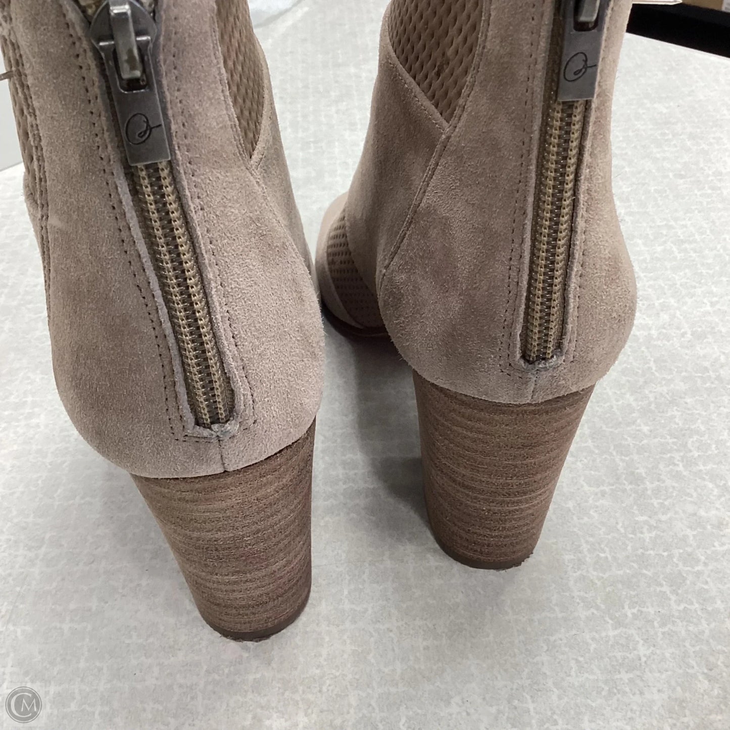 Sandals Heels Block By Reba In Tan, Size: 8