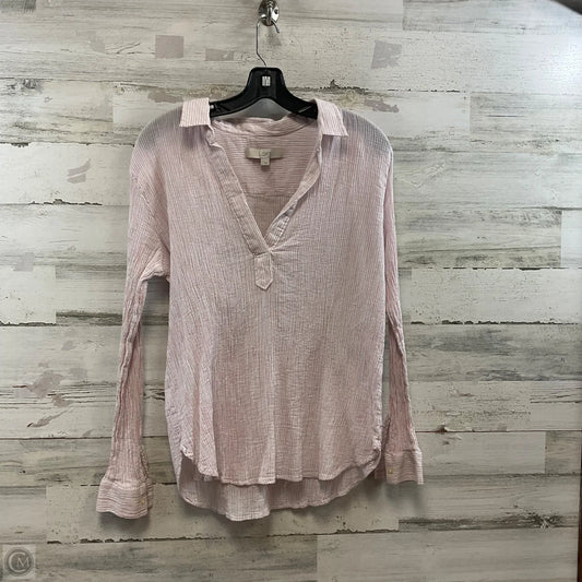 Blouse Long Sleeve By Loft In Red, Size: L