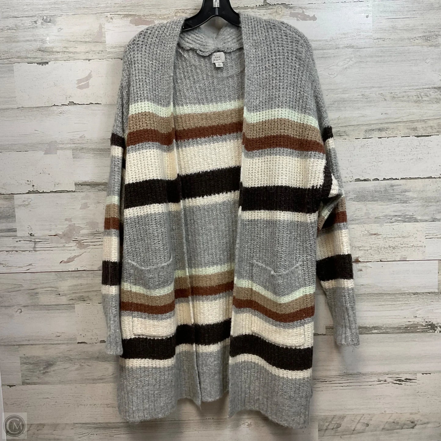 Sweater Cardigan By A New Day In Grey, Size: L