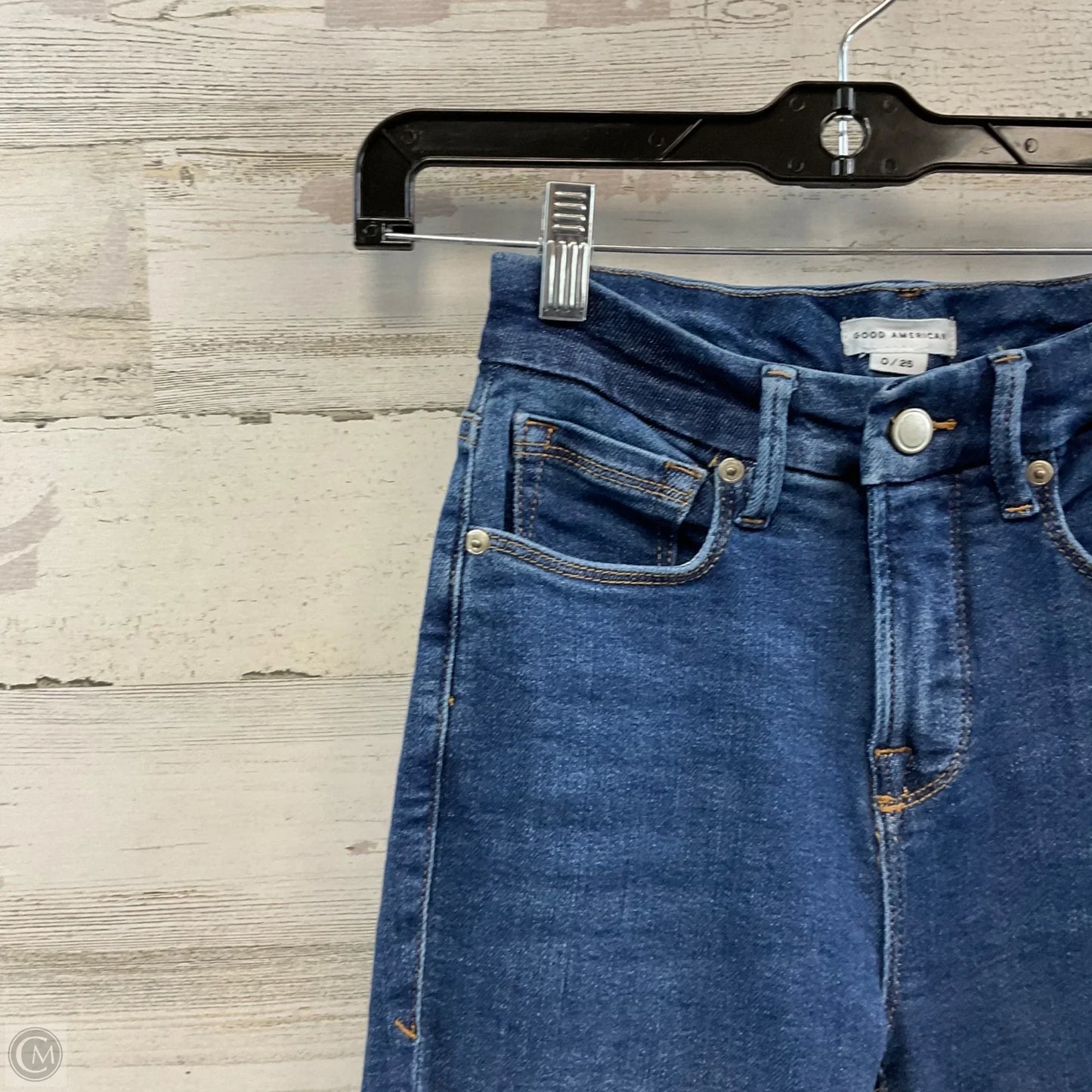 Jeans Straight By Good American In Blue Denim, Size: 0