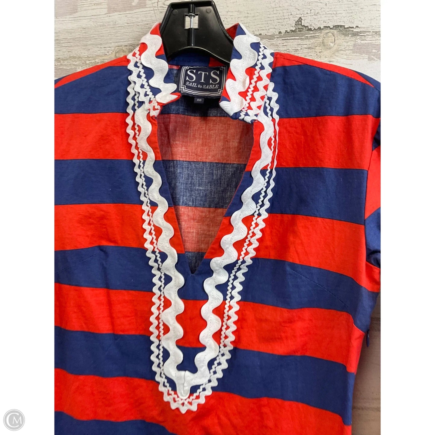 Dress Casual Short By Sail To Sable In Blue & Orange, Size: Xxs