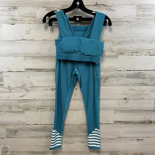 Athletic Pants 2pc By ADDISON BAY In Blue & Green, Size: Xs