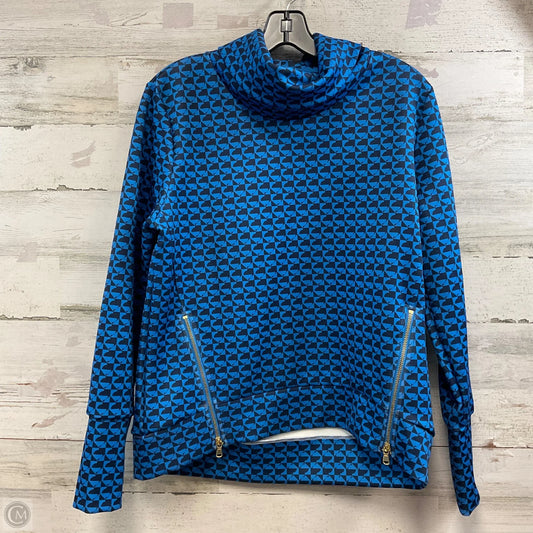 Athletic Top Long Sleeve Collar By ADDISON BAY In Blue, Size: Xs