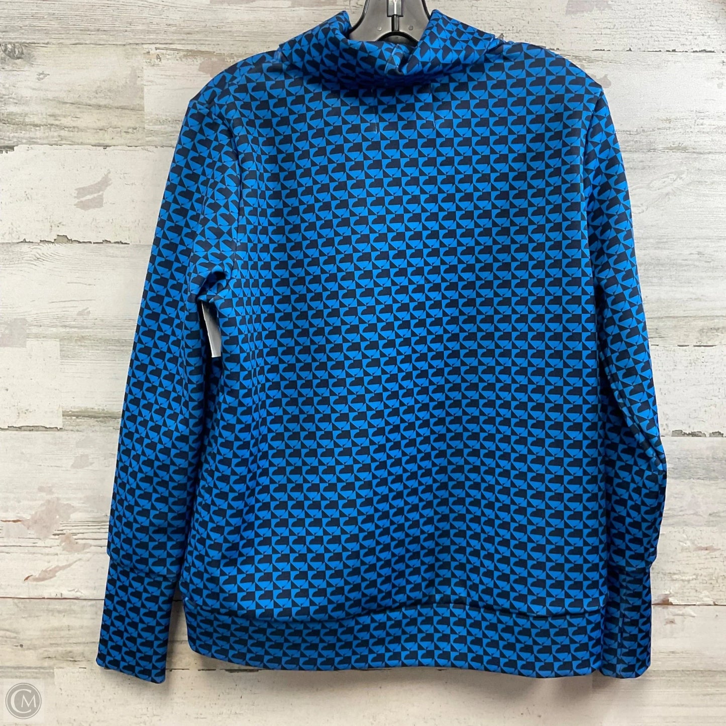 Athletic Top Long Sleeve Collar By ADDISON BAY In Blue, Size: Xs