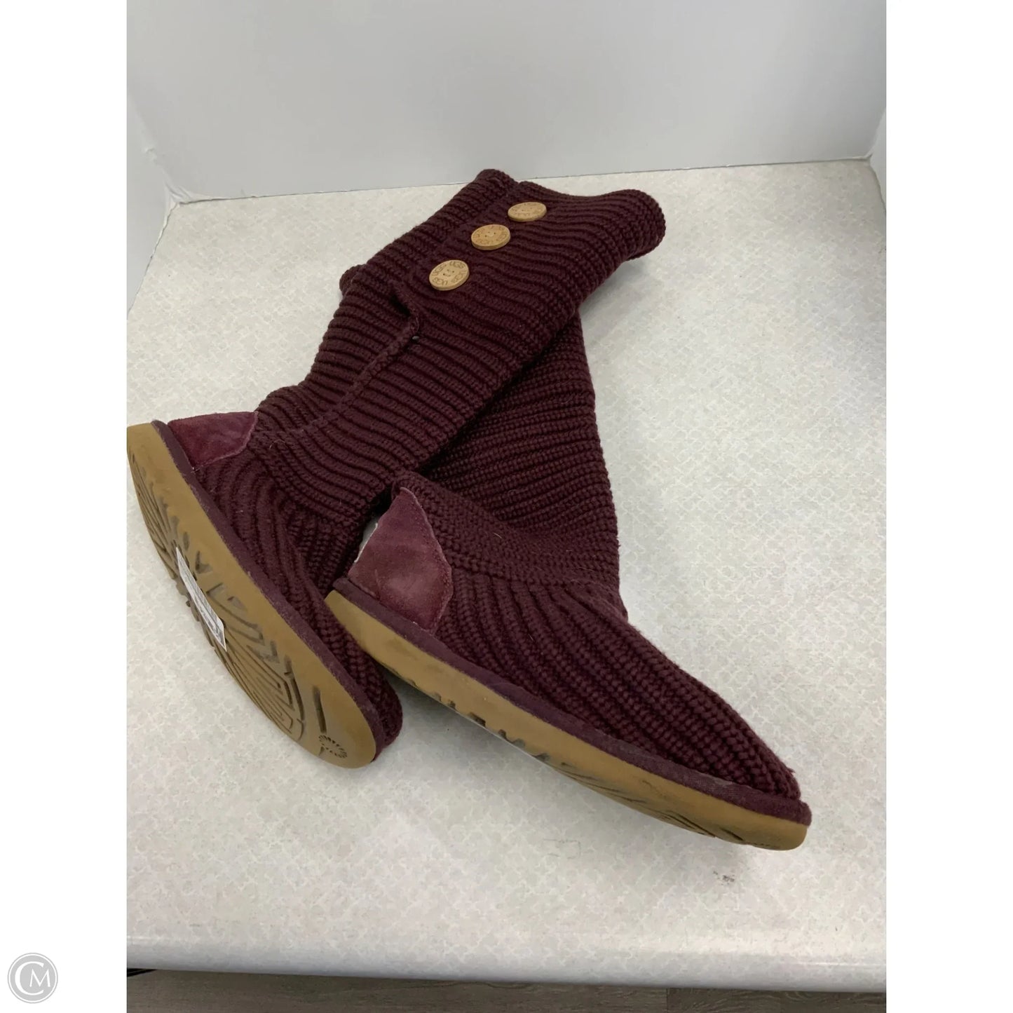 Boots Ankle Flats By Cma In Purple, Size: 7