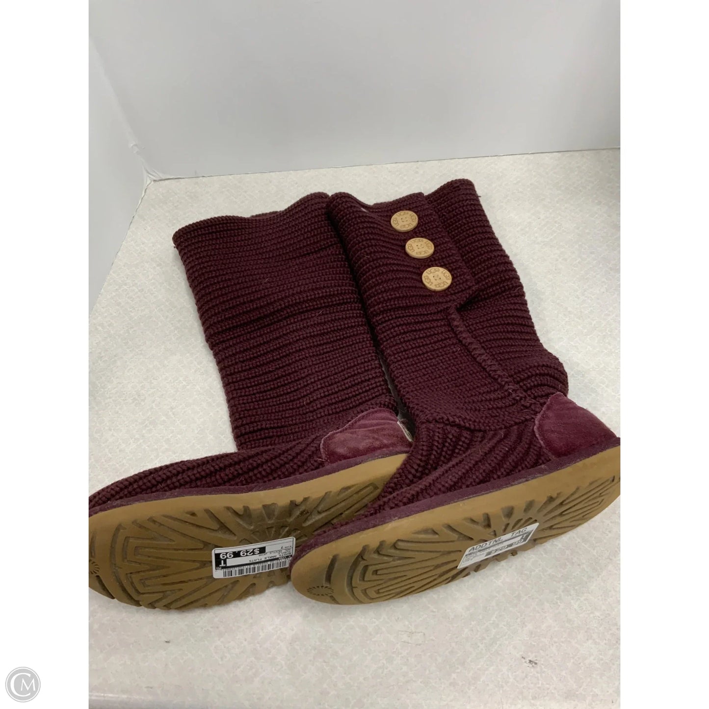 Boots Ankle Flats By Cma In Purple, Size: 7