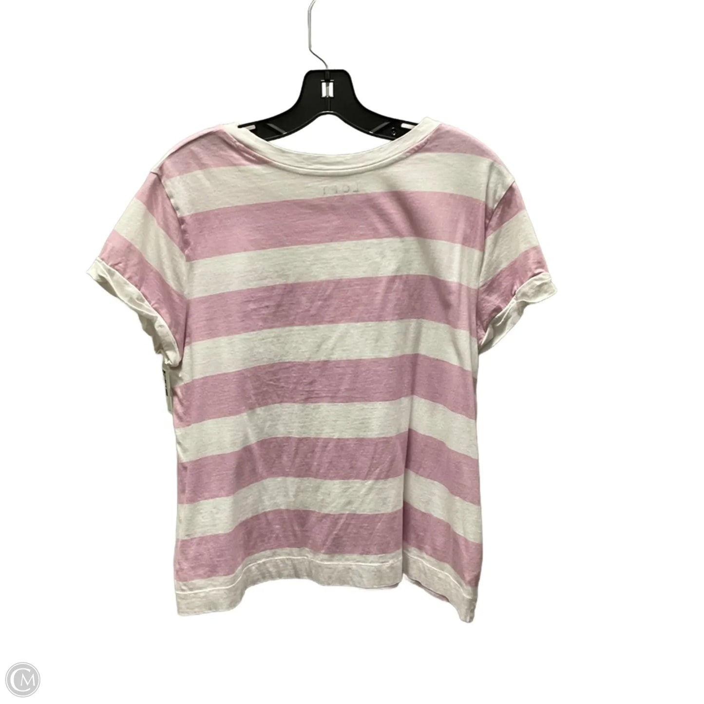 Top Short Sleeve Basic By Loft In Purple, Size: L
