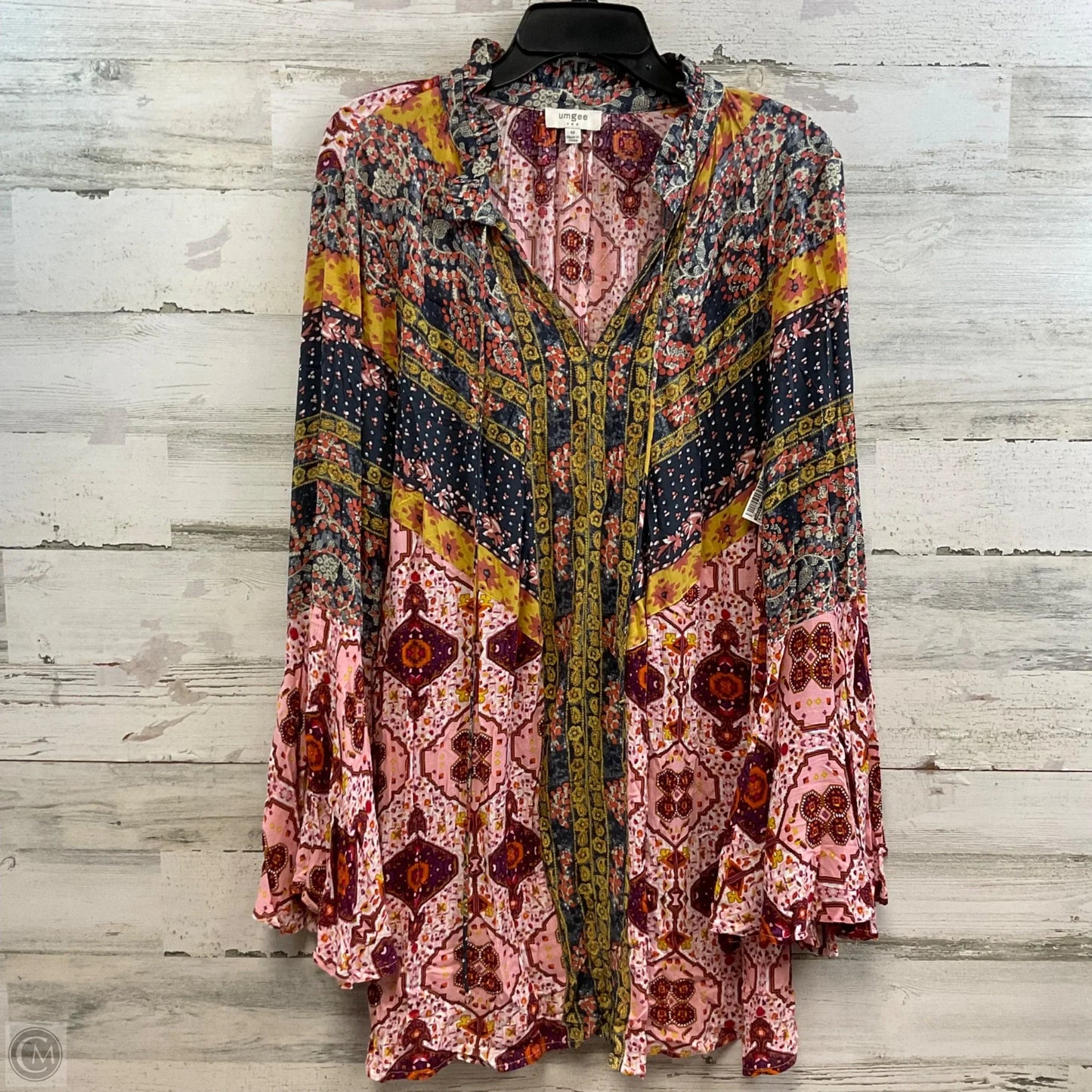 Blouse Long Sleeve By Umgee In Pink, Size: M