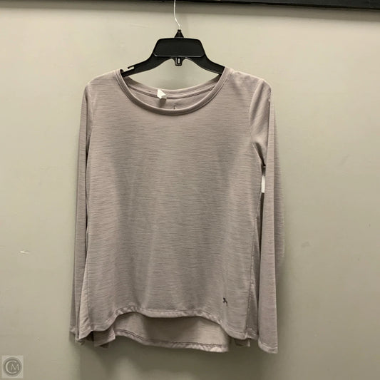 Athletic Top Long Sleeve Crewneck By Under Armour In Grey, Size: M
