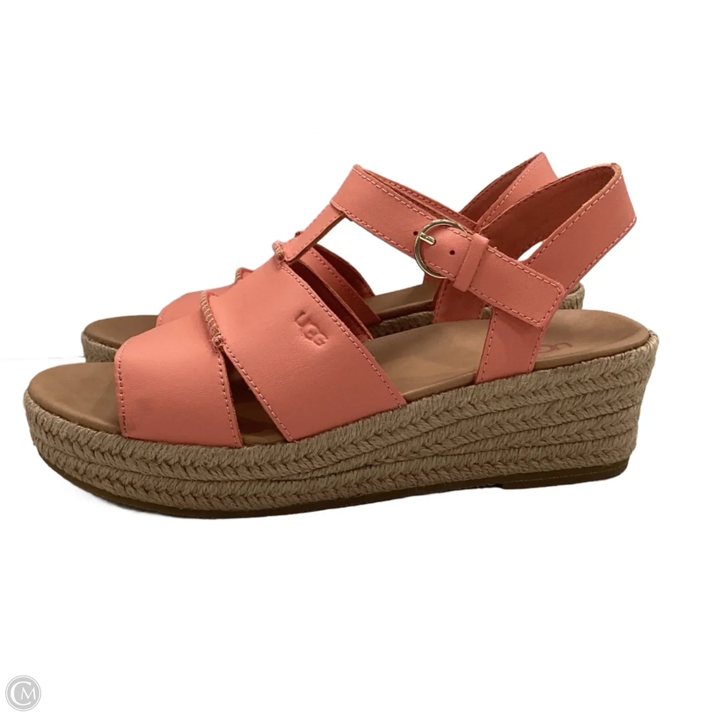 Sandals Designer By Ugg In Pink, Size: 5
