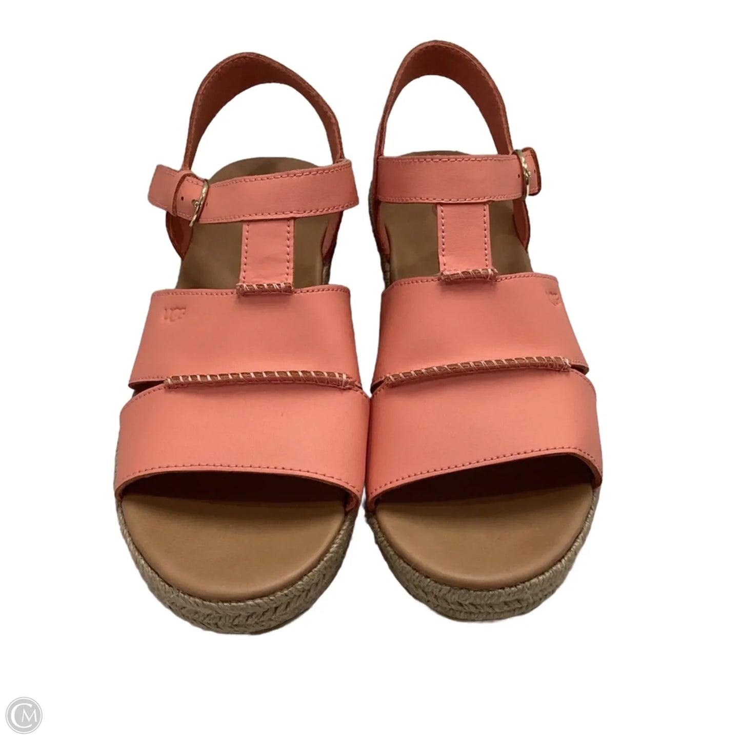 Sandals Designer By Ugg In Pink, Size: 5
