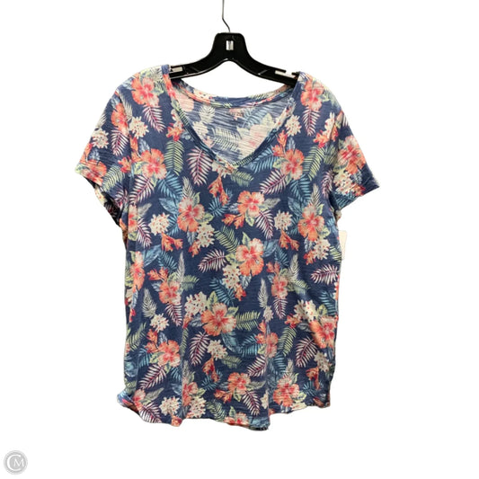 Top Short Sleeve By Dept 222 In Blue, Size: Xl