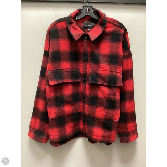 Jacket Shirt By Velvet Heart In Red, Size: L