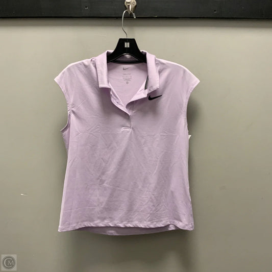 Athletic Top Short Sleeve By Nike Apparel In Purple, Size: S