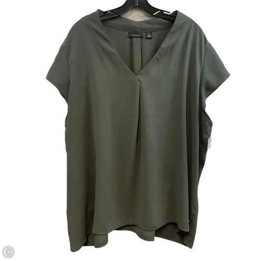 Blouse Short Sleeve By Halogen In Green, Size: 3x