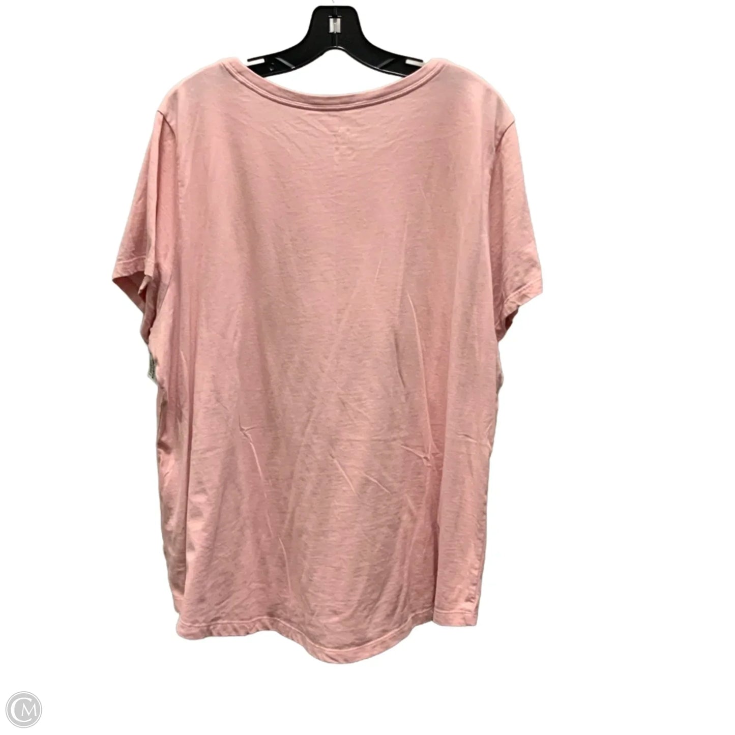 Athletic Top Short Sleeve By Nike Apparel In Pink, Size: 2x
