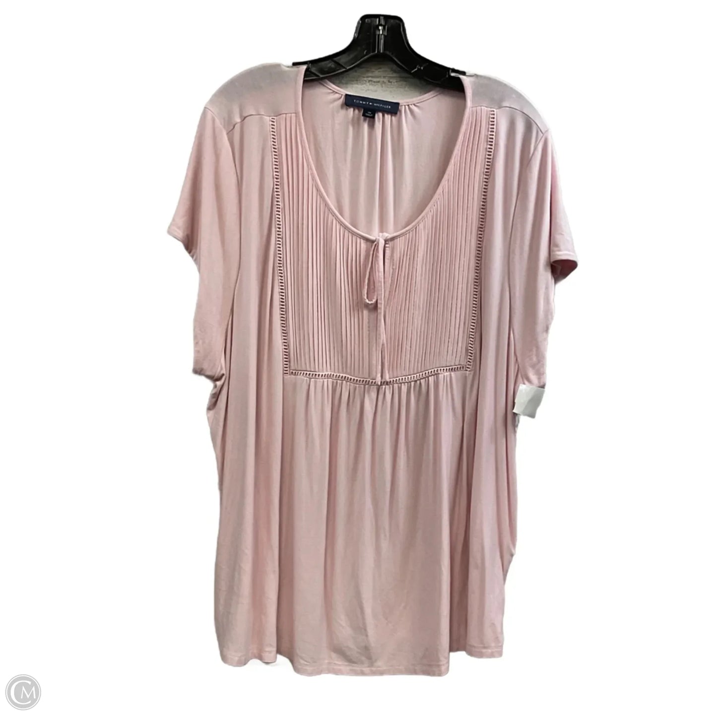 Top Short Sleeve By Tommy Hilfiger In Pink, Size: 3x