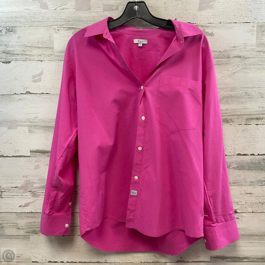 Blouse Long Sleeve By Rails In Pink, Size: S