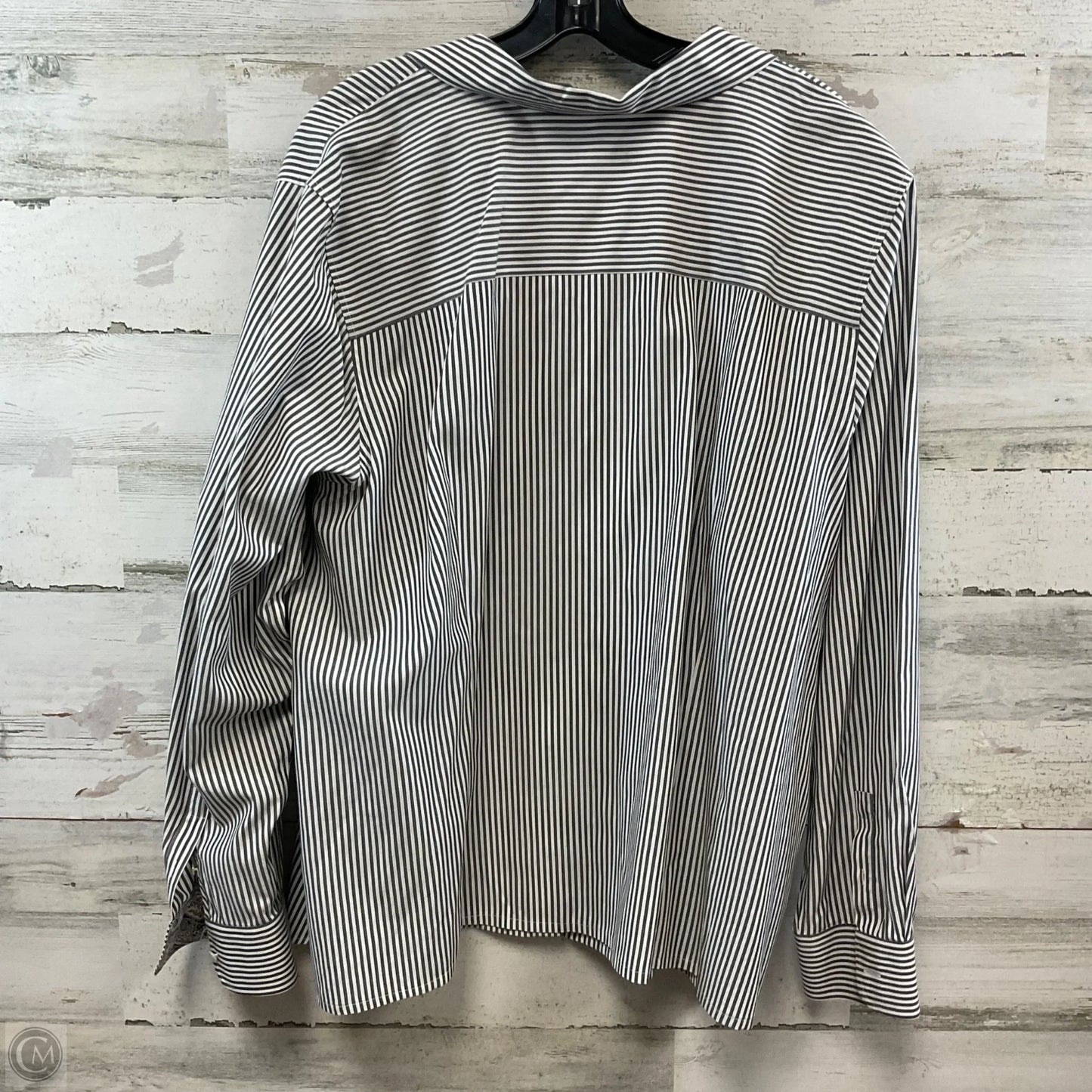 Blouse Long Sleeve By Talbots In Grey, Size: 3x