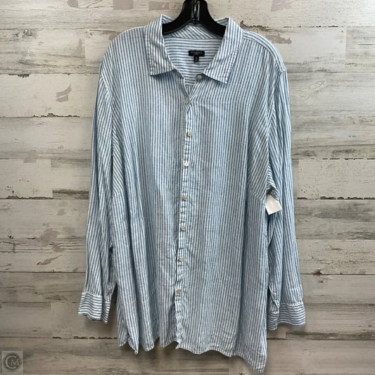Blouse Long Sleeve By Talbots In Blue, Size: 3x