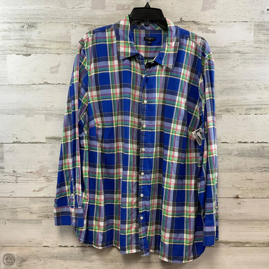 Blouse Long Sleeve By Talbots In Blue, Size: 3x
