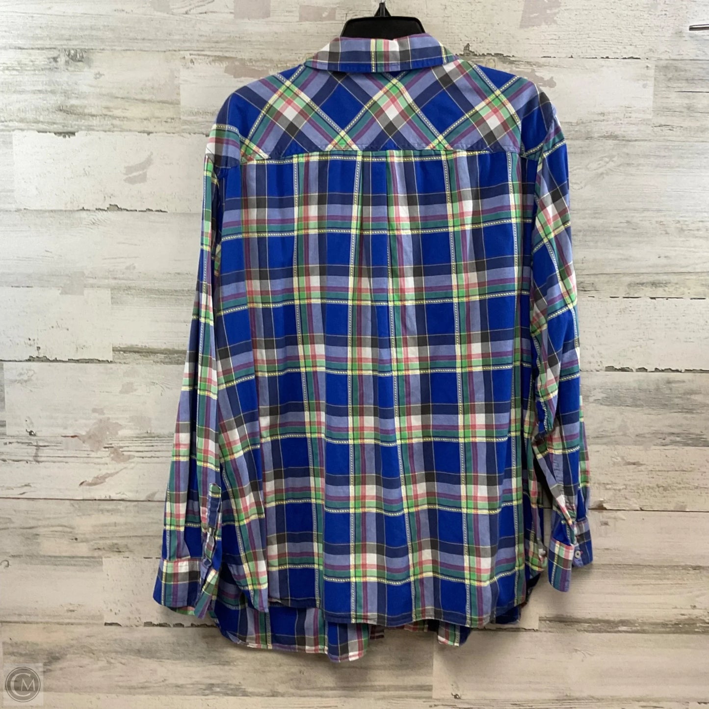Blouse Long Sleeve By Talbots In Blue, Size: 3x