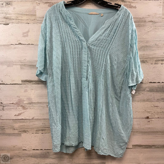 Blouse Short Sleeve By Soft Surroundings In Blue, Size: 3x