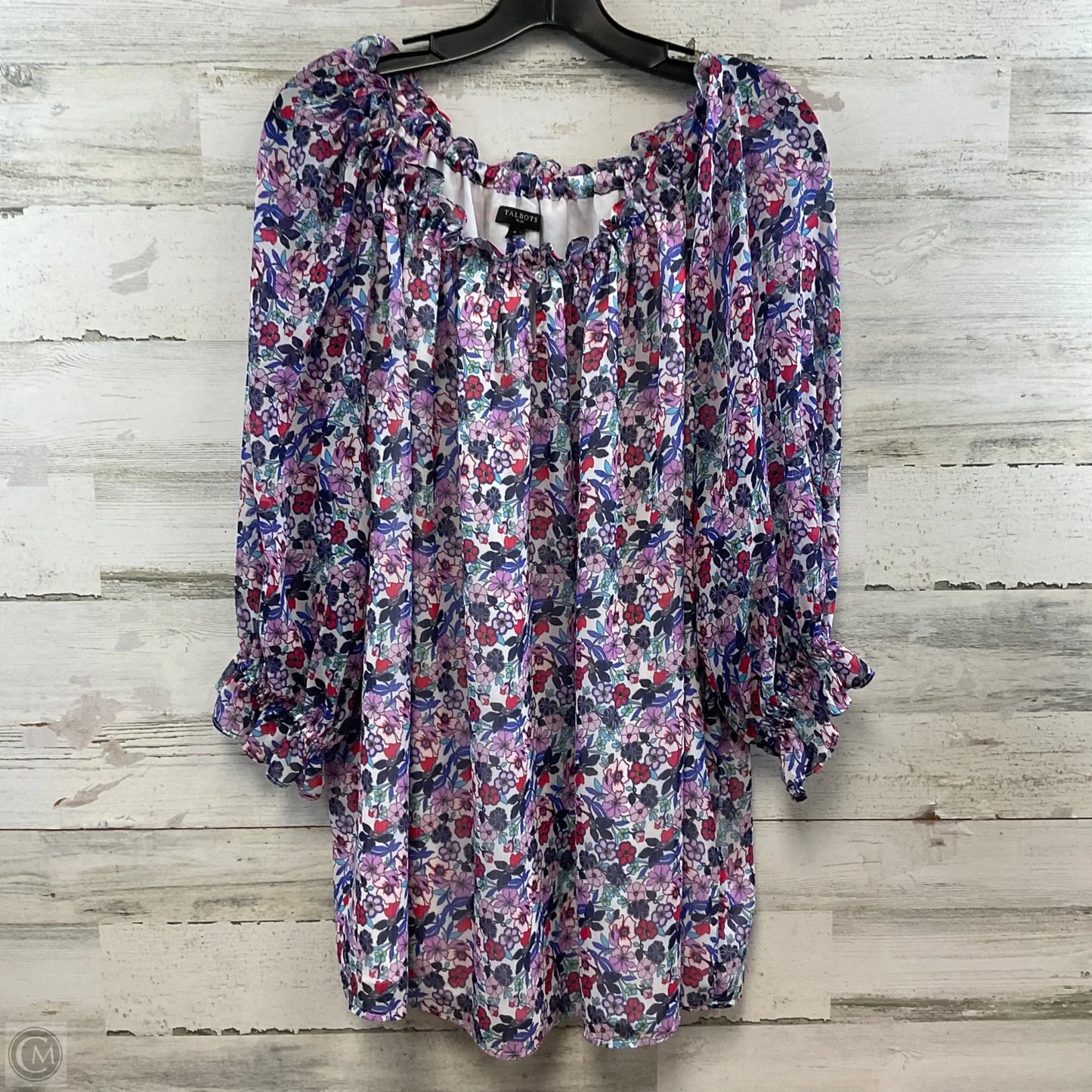 Top Short Sleeve By Talbots In Purple, Size: 3x