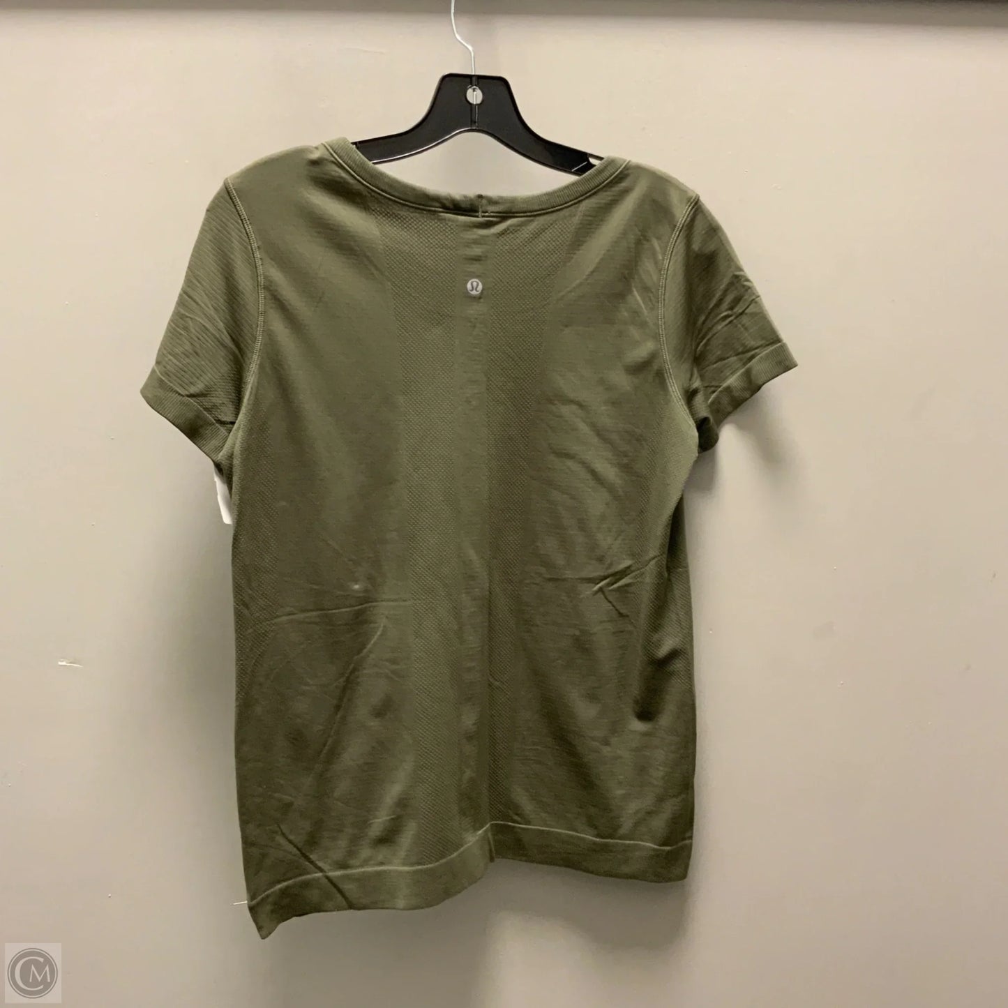 Athletic Top Short Sleeve By Lululemon In Green, Size: M