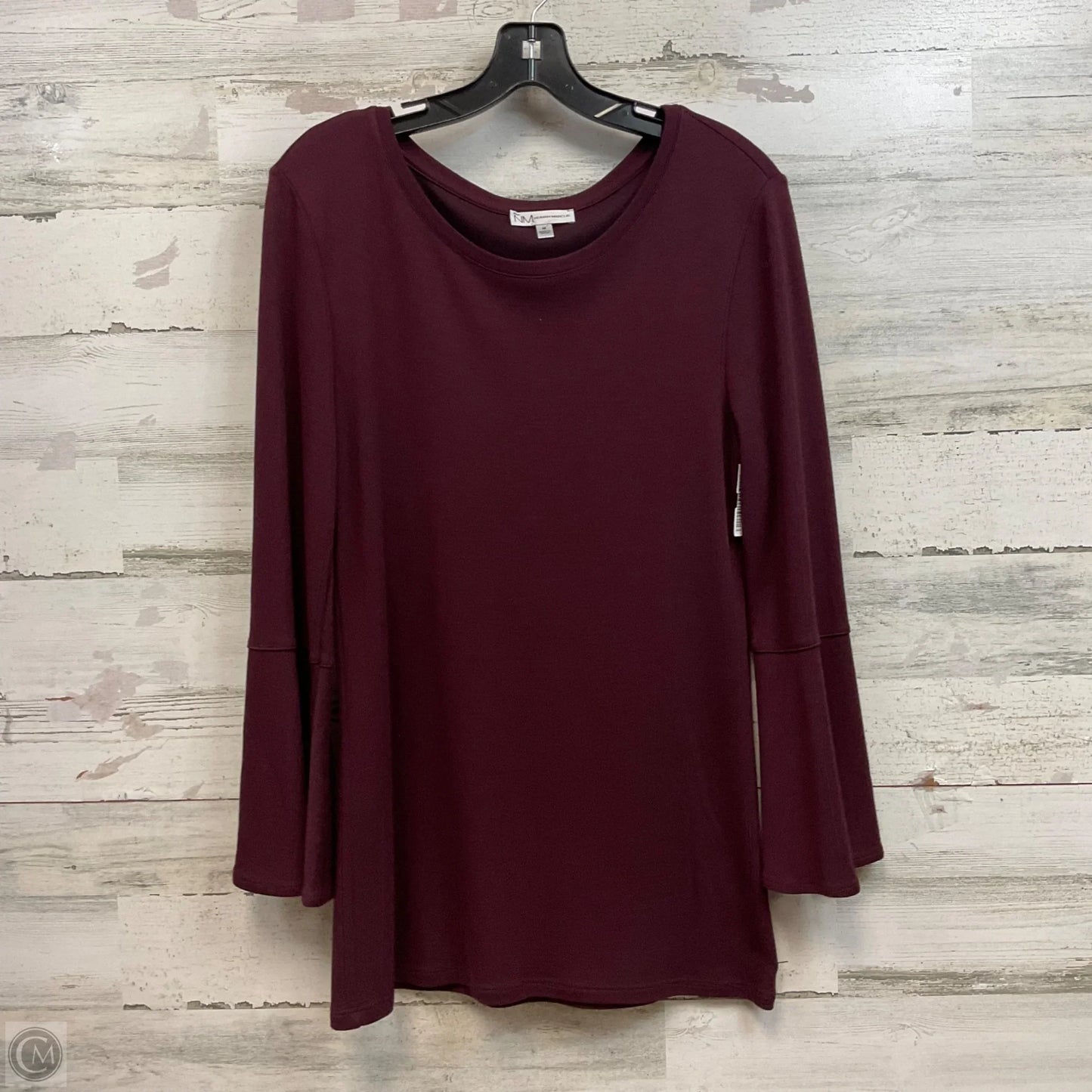 Top Long Sleeve Designer By Neiman Marcus In Maroon, Size: M