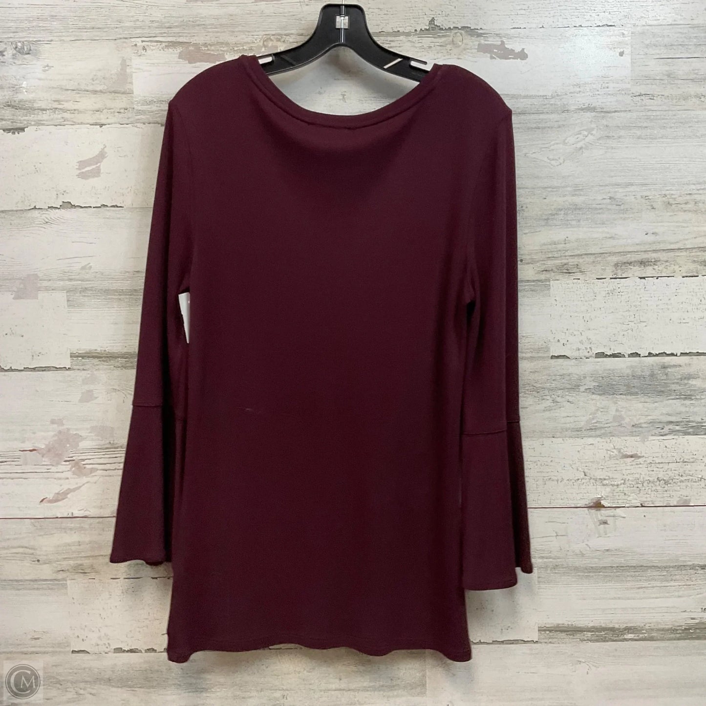 Top Long Sleeve Designer By Neiman Marcus In Maroon, Size: M