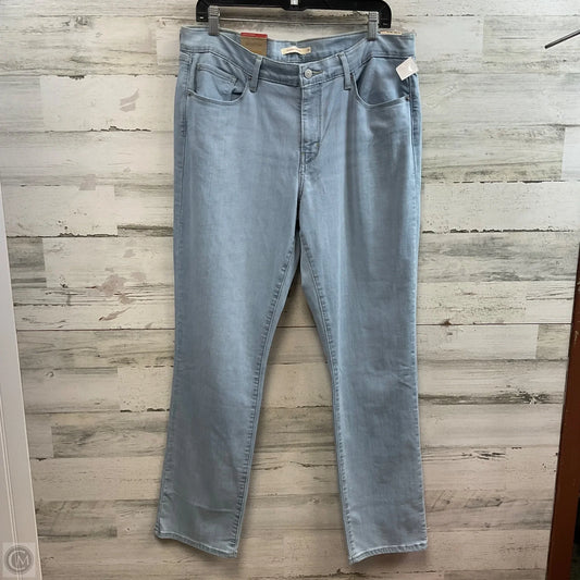 Jeans Straight By Levis In Blue Denim, Size: 14 Long