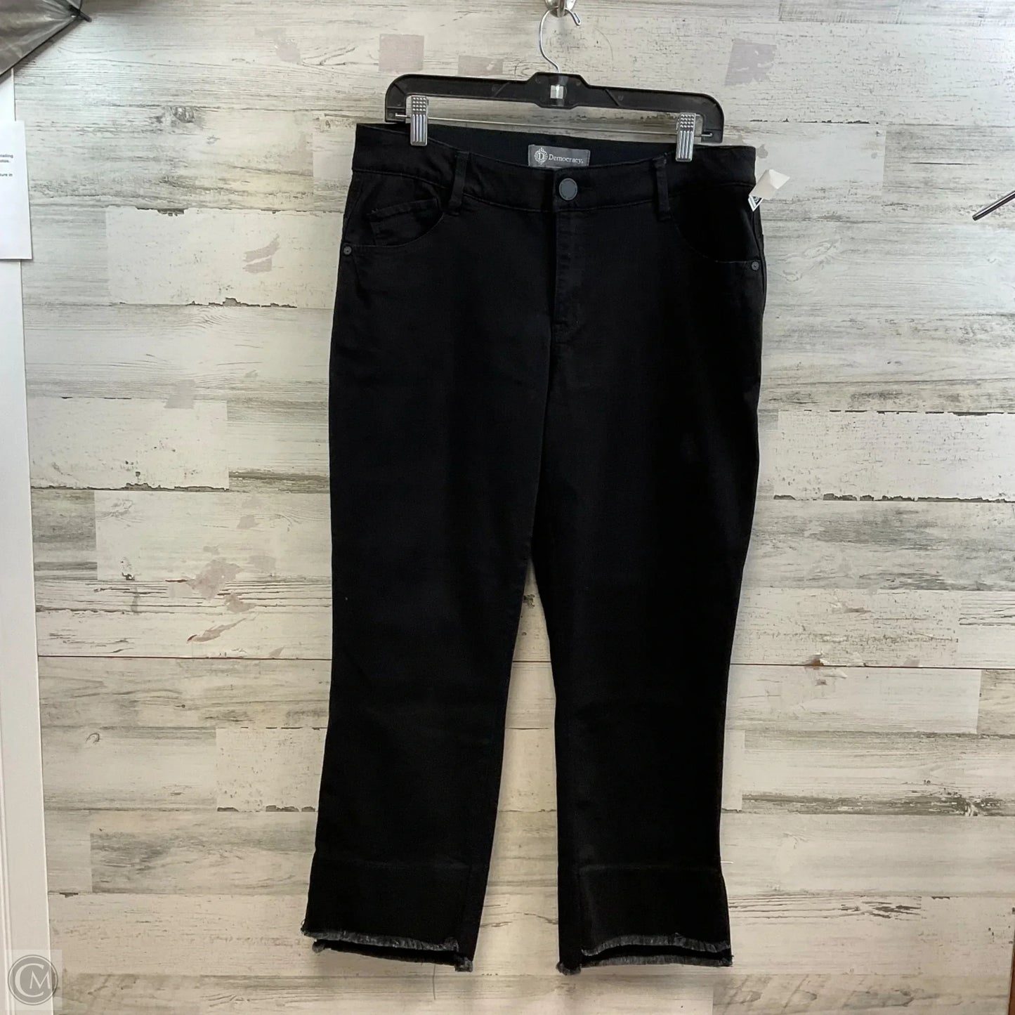 Jeans Straight By Democracy In Black Denim, Size: 14