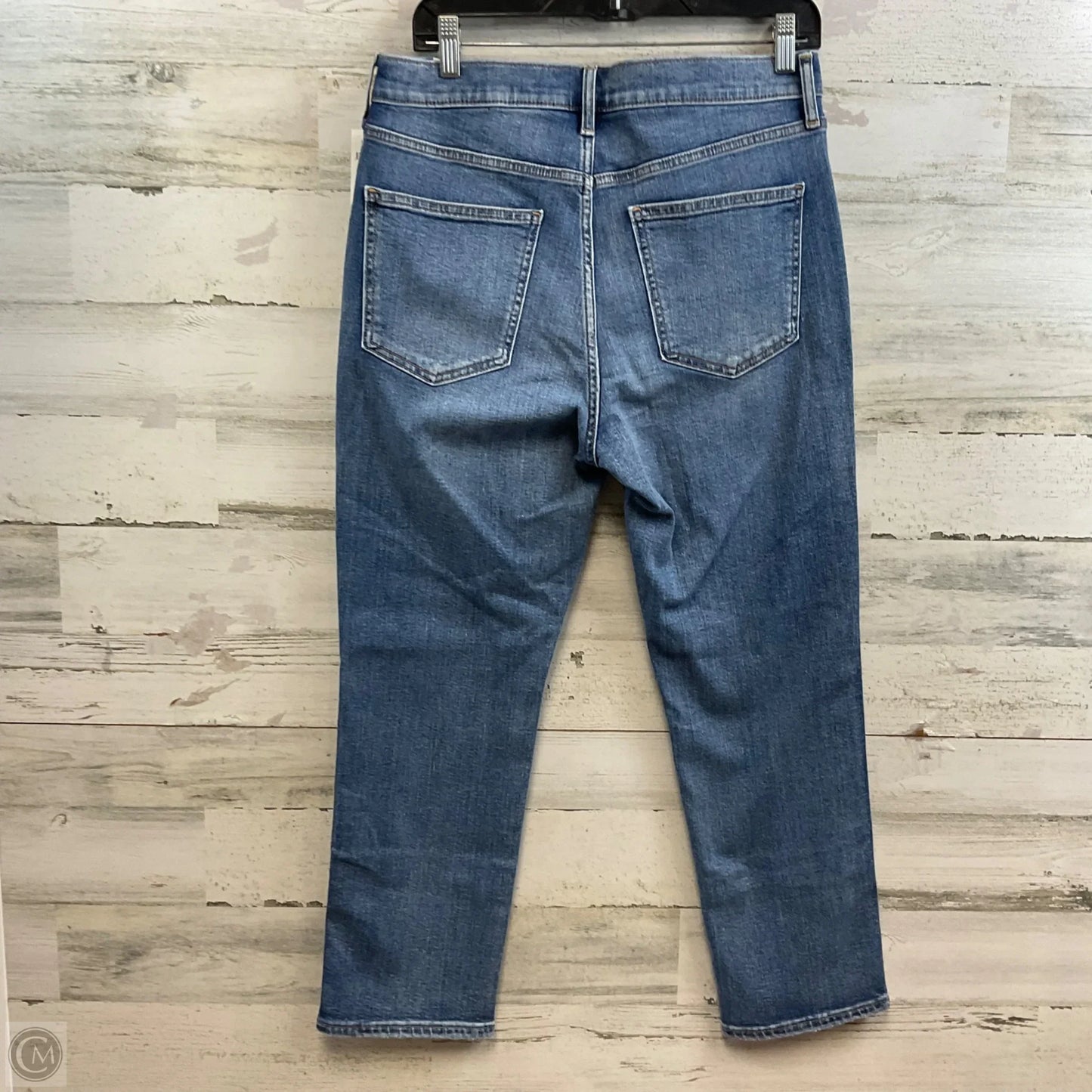 Jeans Straight By Gap In Blue Denim, Size: 12