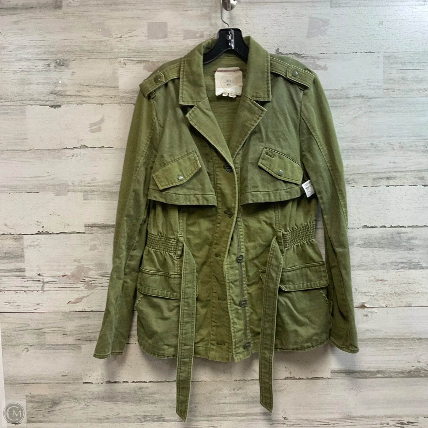 Jacket Denim By Anthropologie In Green Denim, Size: M
