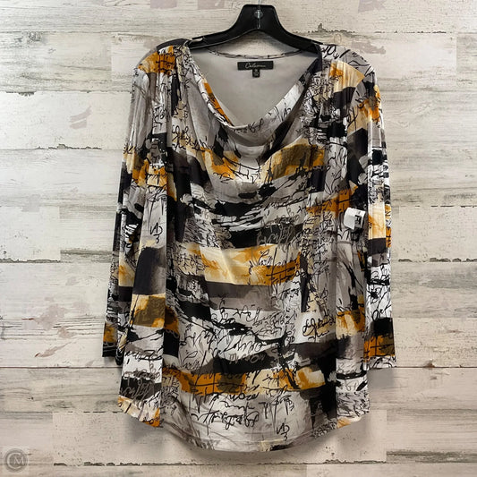 Blouse 3/4 Sleeve By Calessa In Black, Size: 1x